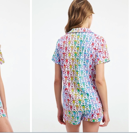 Roller Rabbit Xs shorts pajamas pjs disco monkey polo new - Picture 7 of 7